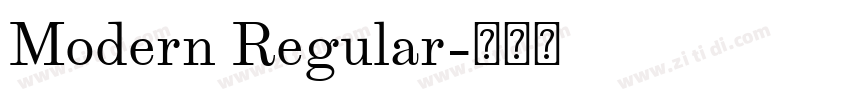 Modern Regular字体转换